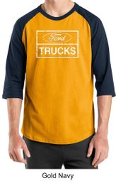 Ford Shirt Distressed Ford Trucks Classic Adult Raglan Shirt Ford Shirt Distressed Ford Trucks Classic Adult Raglan Shirt