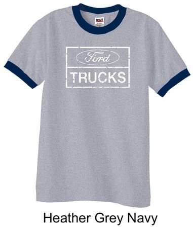 Ford Shirt Distressed Ford Trucks Classic Adult Ringer Shirt
