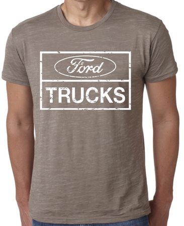 Ford Shirt Distressed Ford Trucks Mens Burnout Tee T-Shirt