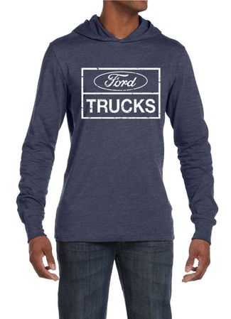 Ford Shirt Distressed Ford Trucks Mens Lightweight Hoodie Tee T-Shirt
