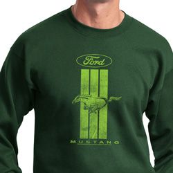 Ford Sweatshirt Green Mustang Stripe Sweat Shirt Ford Sweatshirt Green Mustang Stripe Sweat Shirt