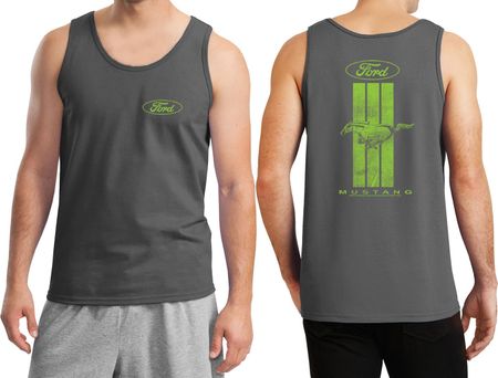Ford Tank Top Green Mustang Stripe (Front & Back) Tanktop