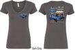 Ford Tee 1967 Mustang (Front & Back) Ladies V-neck