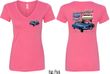 Ford Tee 1967 Mustang (Front & Back) Ladies V-neck