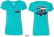 Ford Tee 1967 Mustang (Front & Back) Ladies V-neck