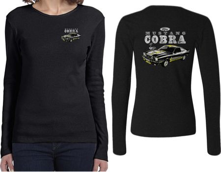 Ford Tee 1974 Cobra Profile (Front & Back) Ladies Long Sleeve