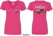 Ford Tee 1974 Cobra Profile (Front & Back) Ladies V-neck