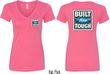 Ford Tee Built Ford Tough (Front & Back) Ladies V-neck