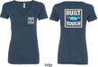 Ford Tee Built Ford Tough (Front & Back) Ladies V-neck