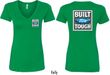 Ford Tee Built Ford Tough (Front & Back) Ladies V-neck