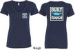 Ford Tee Built Ford Tough (Front & Back) Ladies V-neck