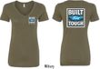 Ford Tee Built Ford Tough (Front & Back) Ladies V-neck