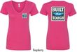 Ford Tee Built Ford Tough (Front & Back) Ladies V-neck