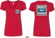 Ford Tee Built Ford Tough (Front & Back) Ladies V-neck