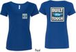 Ford Tee Built Ford Tough (Front & Back) Ladies V-neck