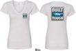 Ford Tee Built Ford Tough (Front & Back) Ladies V-neck