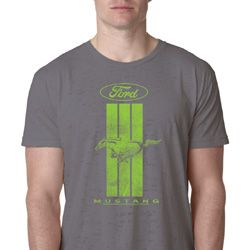 Ford Tee Green Mustang Stripe Burnout Shirt Ford Tee Green Mustang Stripe Burnout Shirt