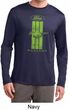 Ford Tee Green Mustang Stripe Dry Wicking Long Sleeve