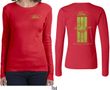 Ford Tee Green Mustang Stripe (Front & Back) Ladies Long Sleeve