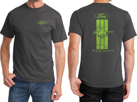 Ford Tee Green Mustang Stripe (Front & Back) T-shirt