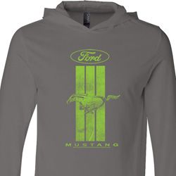Ford Tee Green Mustang Stripe Lightweight Hoodie Ford Tee Green Mustang Stripe Lightweight Hoodie