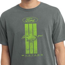 Ford Tee Green Mustang Stripe Pigment Dyed Shirt Ford Tee Green Mustang Stripe Pigment Dyed Shirt