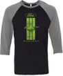 Ford Tee Green Mustang Stripe Raglan Shirt