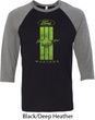 Ford Tee Green Mustang Stripe Raglan Shirt