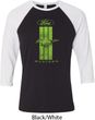 Ford Tee Green Mustang Stripe Raglan Shirt