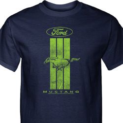 Ford Tee Green Mustang Stripe Tall Shirt Ford Tee Green Mustang Stripe Tall Shirt