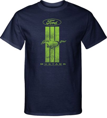 Ford Tee Green Mustang Stripe Tall Shirt