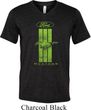 Ford Tee Green Mustang Stripe Tri Blend V-neck