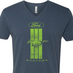 Ford Tee Green Mustang Stripe V-neck Ford Tee Green Mustang Stripe V-neck