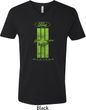 Ford Tee Green Mustang Stripe V-neck