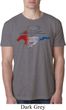 Ford Tee Mustang Red White and Blue Burnout Shirt