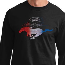 Ford Tee Mustang Red White and Blue Long Sleeve Ford Tee Mustang Red White and Blue Long Sleeve