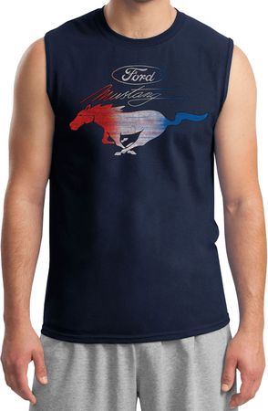 Ford Tee Mustang Red White and Blue Muscle Shirt