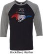 Ford Tee Mustang Red White and Blue Raglan Shirt