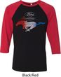 Ford Tee Mustang Red White and Blue Raglan Shirt