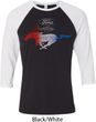 Ford Tee Mustang Red White and Blue Raglan Shirt