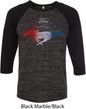 Ford Tee Mustang Red White and Blue Raglan Shirt