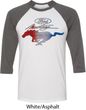 Ford Tee Mustang Red White and Blue Raglan Shirt