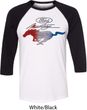 Ford Tee Mustang Red White and Blue Raglan Shirt