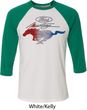 Ford Tee Mustang Red White and Blue Raglan Shirt