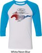 Ford Tee Mustang Red White and Blue Raglan Shirt
