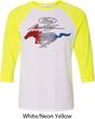 Ford Tee Mustang Red White and Blue Raglan Shirt