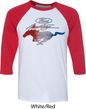 Ford Tee Mustang Red White and Blue Raglan Shirt