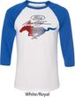 Ford Tee Mustang Red White and Blue Raglan Shirt