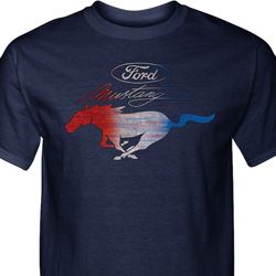 Ford Tee Mustang Red White and Blue Tall Shirt Ford Tee Mustang Red White and Blue Tall Shirt