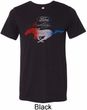 Ford Tee Mustang Red White and Blue Tri Blend Tee